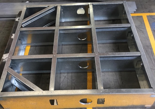 Sistema de vigas de piso de aço galvanizado